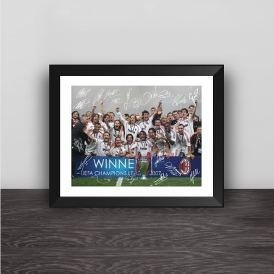 AC Milan 2007 Champions League champion team signature solid wood decorative photo frame photo wall table hanging frame Inzaghi