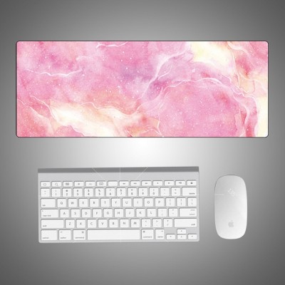 Creative marble color table mat personality cartoon game large mouse pad black and white pattern office super thick table mat
