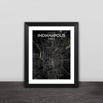 Indianapolis city map line drawing art wood decorative photo frame photo wall