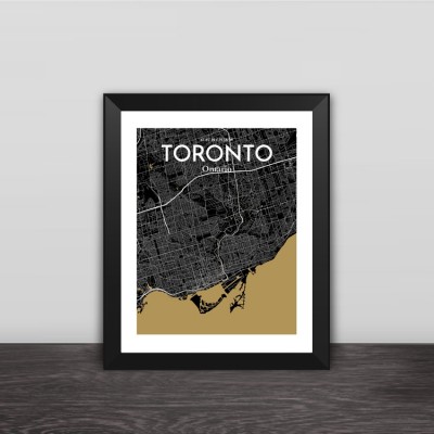 United States Toronto City Map Line Drawing Art Solid Wood Decorative Photo Frame Photo Wall