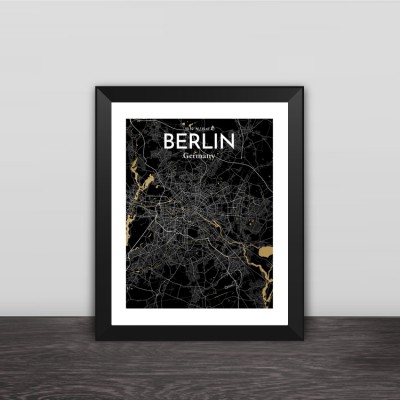 Germany Berlin city map line drawing art section solid wood decorative photo frame photo wall table hanging frame