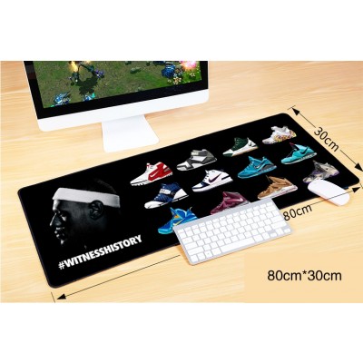 LeBron James career sneakers models large mouse pad Office keyboard pad table mats JAMES