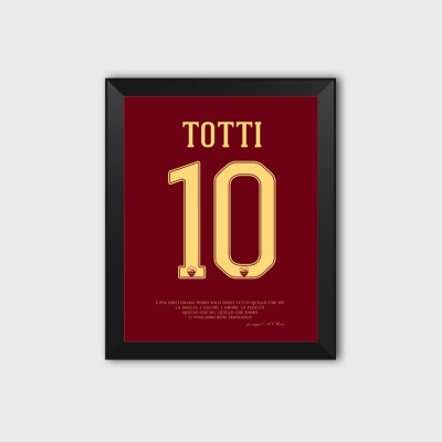 Legendary Totti retired solid wood decorative photo frame photo wall table pendulum