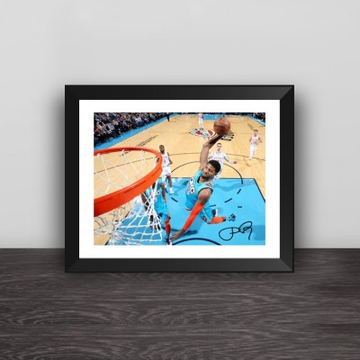 Thunder Paul George classic dunk models home solid wood decorative photo frame photo wall table hanging frame
