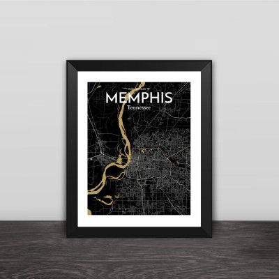 United States Memphis City Map Line Drawing Art Solid Wood Decorative Photo Frame Photo Wall Table Hanging Frame