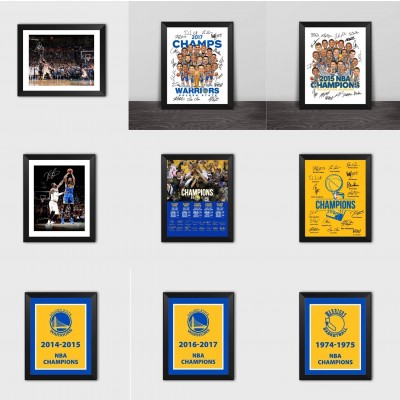 Warriors win team signature photo frame Curry lore Thompson Durant Warriors fans gift