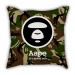 Green camouflage pillow sofa cotton and linen car cushion gift bar decoration tide brand gift