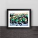 2018 Beijing Guoan Football Association Cup Champion Family Portrait Solid Wood Home Decoration Fan Photo Frame