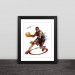 Allen Iverson dribble illustration solid wood decorative photo frame photo wall