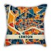 Map section Guangzhou city pillow sofa cotton and linen texture car pillow cushion gift