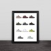 Coconut yeezy350 sneakers illustration solid wood decorative photo frame photo wall