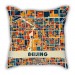 Map section Beijing city pillow sofa cotton and linen texture car pillow cushion gift