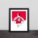 Arsenal Bergkamp back illustration solid wood decorative photo frame photo wall