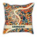 Map section Shanghai city pillow sofa cotton and linen texture car pillow cushion gift