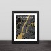 New York map line drawing art illustration section solid wood decorative photo frame photo wall