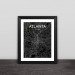 Atlanta City Map Line Drawing Art Solid Wood Decorative Photo Frame Photo Wall