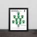 2018 Beijing Guoan FA Cup Cup Classic Lineup Solid Wood Decorative Frame