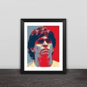 Argentina Maradona head illustration photo frame