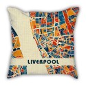 Map of Liverpool City pillow sofa cotton and linen texture car pillow cushion gift