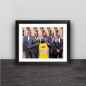 James joins the Lakers art illustration solid wood decorative photo frame photo wall