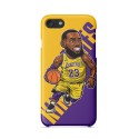 Lakers Lebron James cartoon illustration matte fans phone case