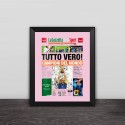 Italian world champion Milan sports newspaper headline solid wood decorative photo frame photo wall