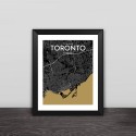 United States Toronto City Map Line Drawing Art Solid Wood Decorative Photo Frame Photo Wall