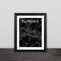 Florence map line drawing art illustration section solid wood decorative photo frame photo wall table hanging frame