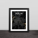 Germany Berlin city map line drawing art section solid wood decorative photo frame photo wall table hanging frame
