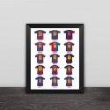 Messi career jersey number section solid wood decorative photo frame photo wall table hanging frame