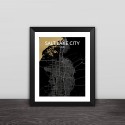 United States Salt Lake City City Map Line Drawing Art Solid Wood Decorative Photo Frame Photo Wall