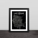 Las Vegas City Map Line Drawing Art Solid Wood Decorative Photo Frame Photo Wall