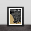 Basketball Los Angeles New York Dallas Houston Map Art Solid Wood Decorative Photo Frame