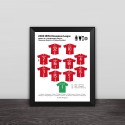 2008 Manchester United Champions League classic lineup solid wood decorative photo frame