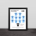 2011/12 season Manchester City Premier League champion classic lineup solid wood decorative photo frame