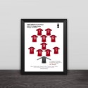 2016 Portugal European Cup Champion Classic Lineup Solid Wood Decorative Frame
