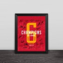 Liverpool Champions League six crowns commemorative models solid wood decorative photo frame photo wall table hanging frame