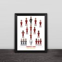 Liverpool Champions League champion team cartoon solid wood decorative photo frame photo wall table hanging frame