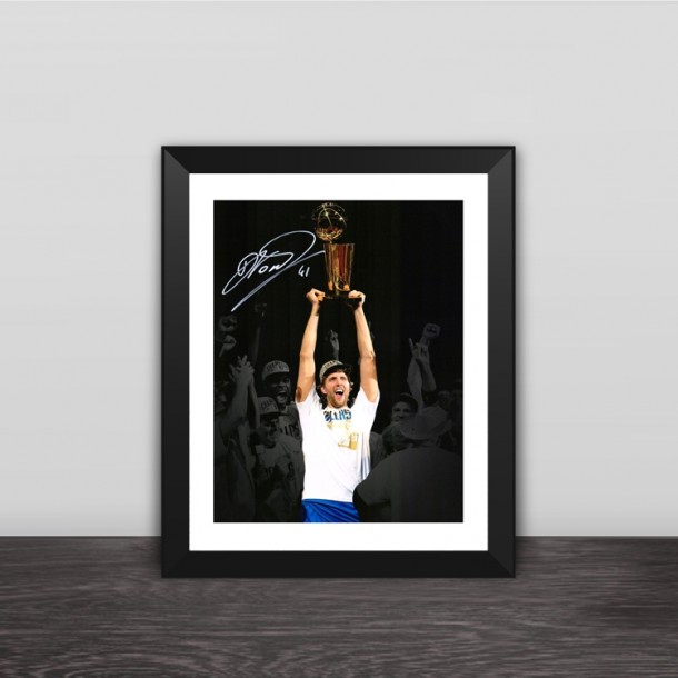 Nowitzki championship soild wood photo frame