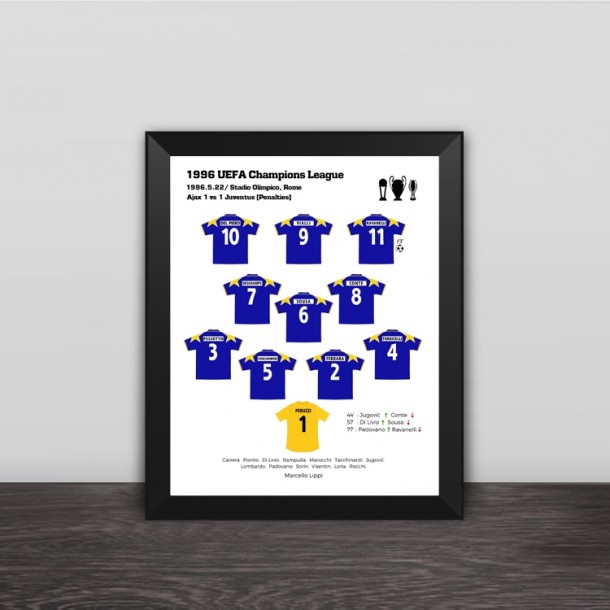 1996 Juventus the Champions League classic lineup photo frame