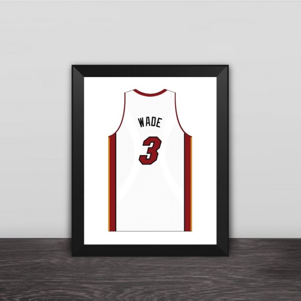 Heat Wade retired jerseys photo frame