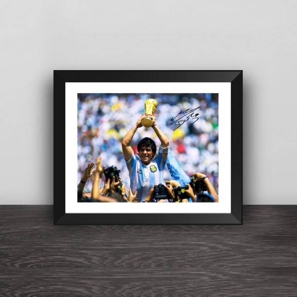 Maradona wins the cup photo frame