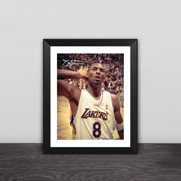 Kobe Bryant listen MVP photo frame