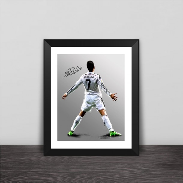 Real Madrid team signed Ronaldo commemorative solid wood photo frame Real Madrid 12 crown