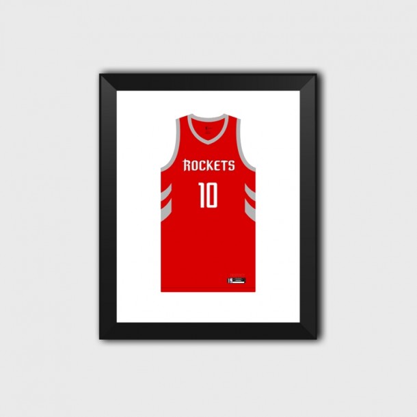 Houston Rocket Red Jersey Solid Wood Decorative Photo Frame Photo Wall Table Hanging Frame Harden Anthony Paul