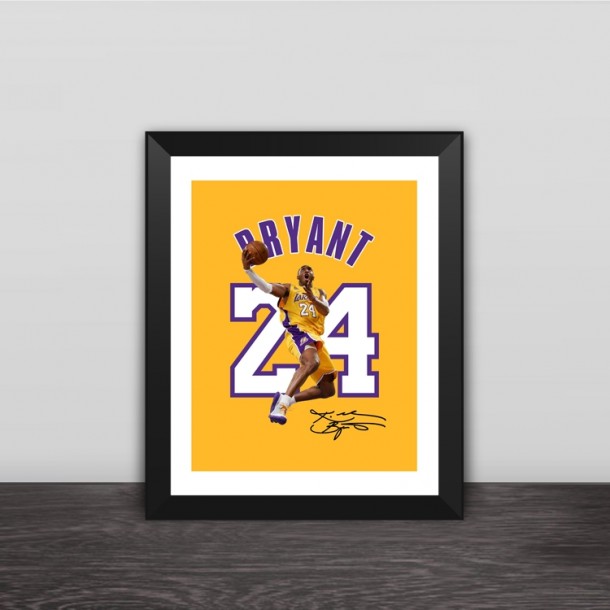 Los Angeles Lakers Kobe number solid wood decorative photo frame photo wall table hanging frame