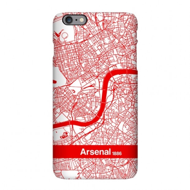 Gunner Arsenal London line drawing art map matte phone case