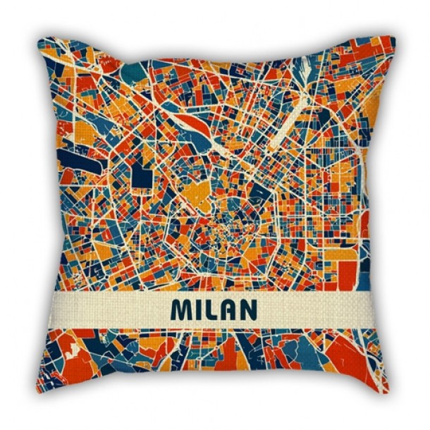 AC Milan theme pillow sofa cotton and linen car pillow