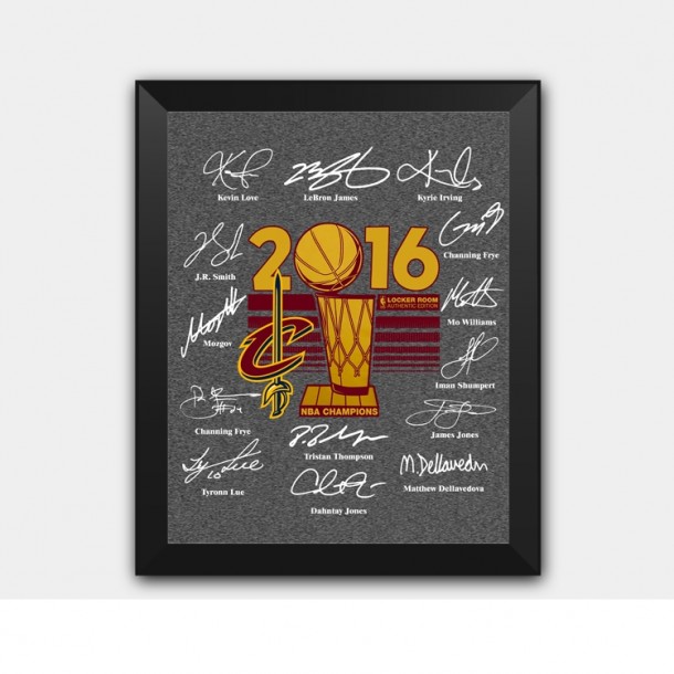 Cleveland Cavaliers Champion Memorial Team Signature Solid Wood Photo Frame
