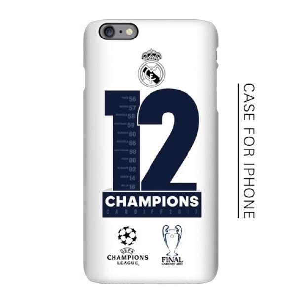 Real Madrid Champions League 12 crown memorial matte phone case